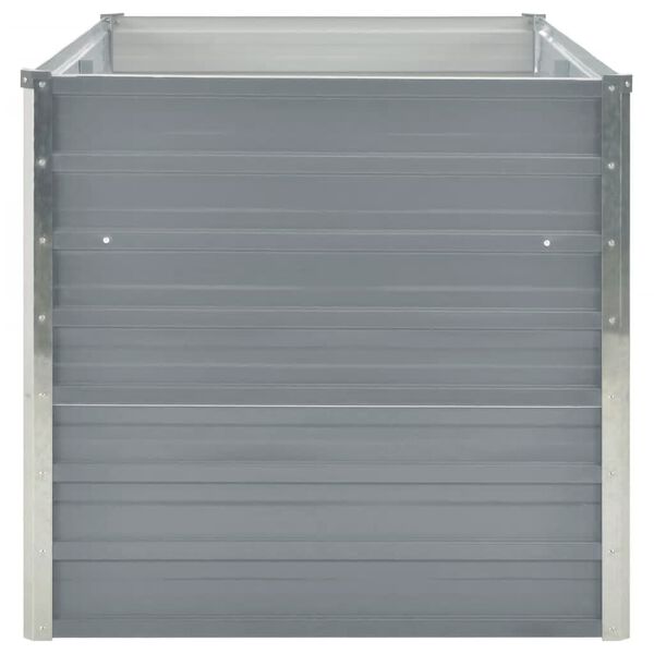 vidaXL Korotettu puutarhalaatikko 160x80x77cm galvanoitu ter&auml;s harmaa