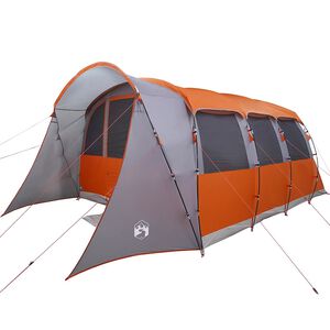 vidaXL Perhe Teltta katolla Harmaa ja oranssi 576 x 325 x 213 cm