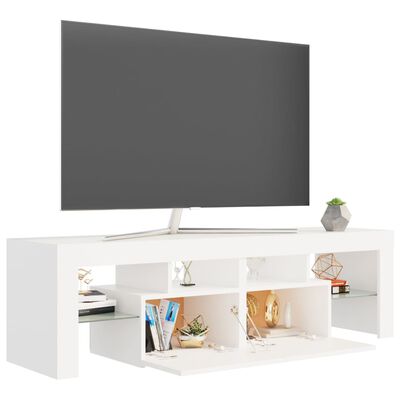 vidaXL TV-taso LED-valoilla valkoinen 140x36,5x40 cm