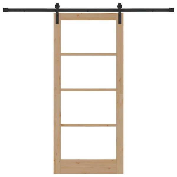 vidaXL Liukuovi ORKDAL Luonnollinen 86 x 198,5 cm T&auml;ysi m&auml;nty ja lasi