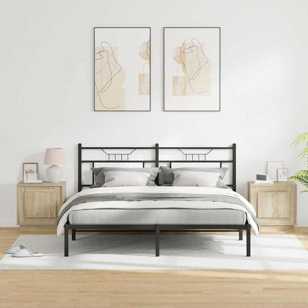 vidaXL Y&ouml;p&ouml;yt&auml;kaappi 2 pcs Sonoman tammi 44 x 34,5 x 45 cm