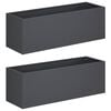 vidaXL Puutarha ruukku 2 kpl Antrasiitti 60 x 20 x 20 cm