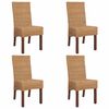 vidaXL Ruokap&ouml;yd&auml;n tuolit 4 kpl ruskea luonnollinen rottinki