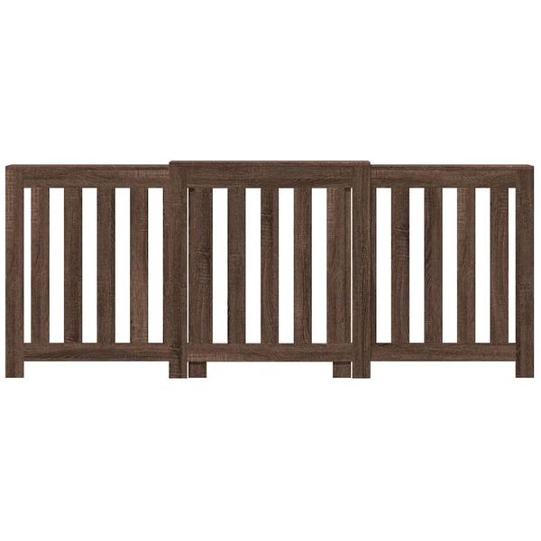 vidaXL L&auml;mp&ouml;patterin suoja ruskea tammi 205x21,5x83,5 cm tekninen puu