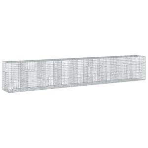 vidaXL Kivikori katolla 900x100x150 cm galvanoitu rauta