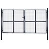 vidaXL Verkkoportti puutarhaan galvanoitu ter&auml;s 300x200 cm harmaa
