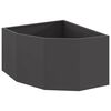 vidaXL Kulmapenkin Ruukku Musta 60 x 60 x 35 cm Ter&auml;s