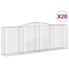 vidaXL Kaarevat kivikorit 20 kpl 400x50x140/160 cm galvanoitu rauta