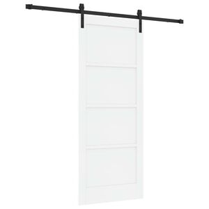 vidaXL Liukuovi 83 x 202 cm T&auml;ysi m&auml;nty Valkoinen ja musta