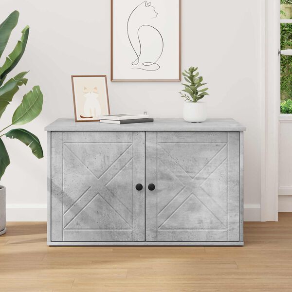 vidaXL Kissatalo Betoni 85 x 55 x 50 cm Tekninen puu