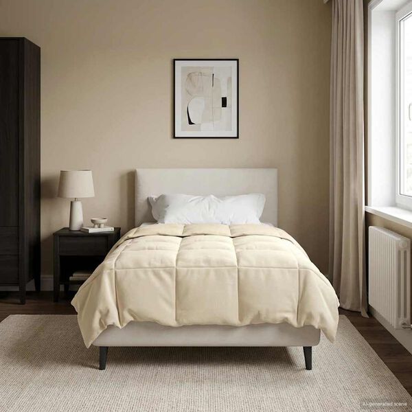 vidaXL Talvityyny Quiltottu Kerma 140 x 220 cm Mikrokuitu