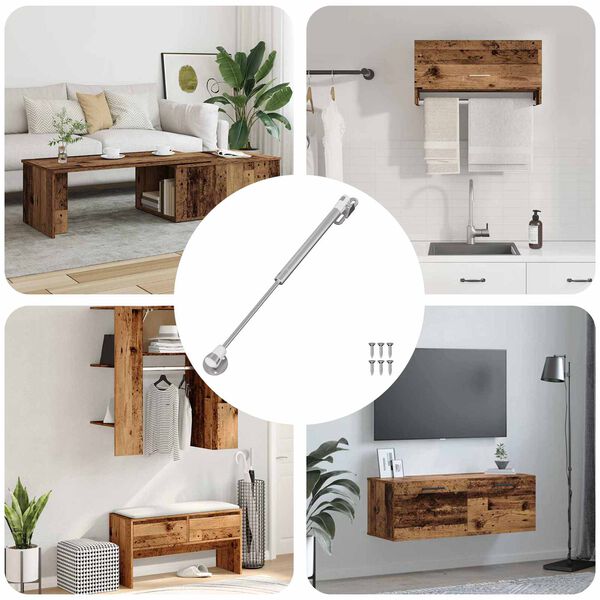 vidaXL Hydraulinen Kaasujousi 12 pcs Hopea 280 x 17 x 16 mm