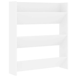 vidaXL Sein&auml;kenk&auml;kaappi valkoinen 80x18x90 cm tekninen puu