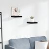 vidaXL Kelluvat sein&auml;hyllyt 2kpl korkeakiilto musta 23x23,5x3,8 cm MDF