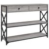 vidaXL Konsolip&ouml;yt&auml; harmaa Sonoma 100x28x75 cm tekninen puu