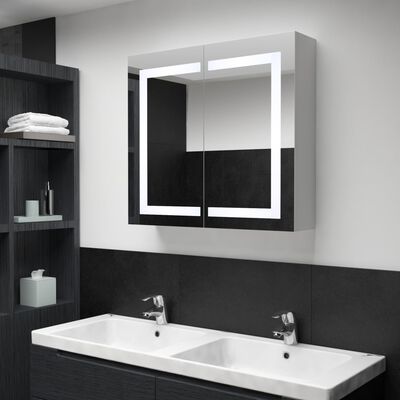 vidaXL LED kylpyhuoneen peilikaappi 80x12,2x68 cm