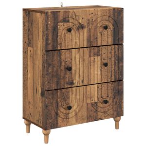 vidaXL Laatikkokaappi Vanha puu 66 x 34,5 x 90 cm Tekninen puu