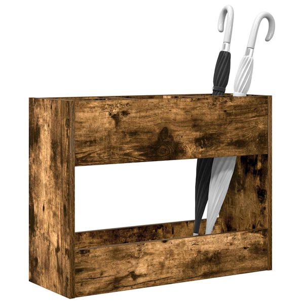 vidaXL Aurinkovarjojalusta Savup&auml;hkin&auml; 65 x 24 x 50 cm Tekninen puu