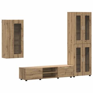 vidaXL TV-tasosetti FLORIN 3 kpl Artisan tammi Tekninen puu