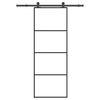vidaXL Liukuovi asennustarvikkeilla 76x205 cm ESG lasi ja alumiini