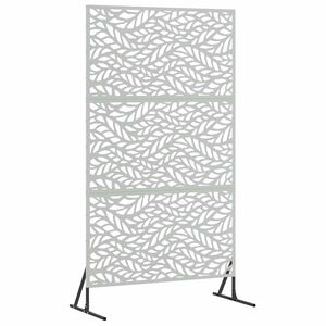 vidaXL Yksityisyysn&auml;ytt&ouml; 100 x 50 x 180 cm Galvanoitu ter&auml;s Hopea