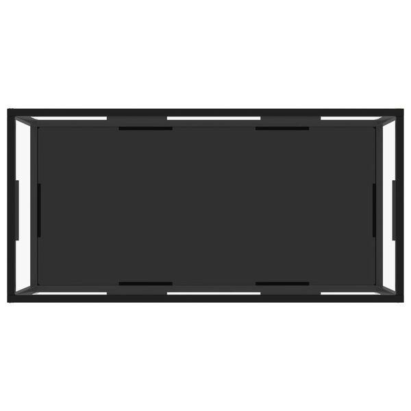 vidaXL Sohvap&ouml;yt&auml; l&auml;pin&auml;kyv&auml; ja musta 100x50x35 cm karkaistu lasi