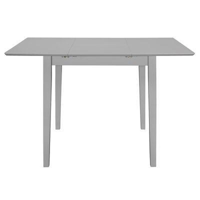 vidaXL Jatkettava ruokapöytä harmaa (80-120)x80x74 cm MDF