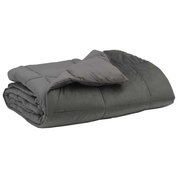 vidaXL Kes&auml;peitto Quiltottu Vaaleanharmaa 200 x 220 cm Mikrokuitu