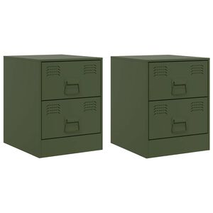 vidaXL Y&ouml;p&ouml;yd&auml;t 2 kpl vihre&auml; 34,5x39x44 cm ter&auml;s
