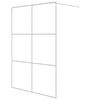 vidaXL Walk-in suihkusein&auml;ke valkoinen 140x195 cm kirkas ESG-lasi