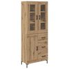 vidaXL Korkea kaappi 2 pcs Artisan tammi 69,5 x 34 x 180 cm
