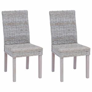 vidaXL Ruokatuoli 2 pcs Valkoinen pesu 45 x 54 x 93 cm