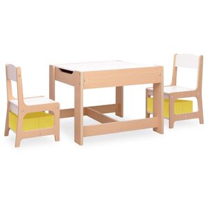 vidaXL Lasten p&ouml;yt&auml; ja 2 tuolia MDF