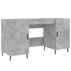 vidaXL Ty&ouml;p&ouml;yt&auml; betoninharmaa 140x50x75 cm tekninen puu
