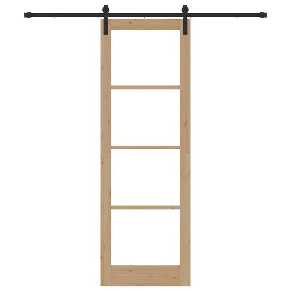 vidaXL Liukuovi ORKDAL Luonnollinen 78 x 232 cm T&auml;ysi m&auml;nty ja lasi