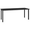 vidaXL Puutarhan ruokap&ouml;yt&auml; musta 180x70x73 cm polyrottinki