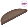 vidaXL Porrasmatot 20 kpl 56x17x3 cm kahvinruskea puolipy&ouml;re&auml;