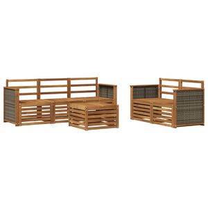 vidaXL Sohvasarjat 6 pcs Tihe&auml; akasiapuu