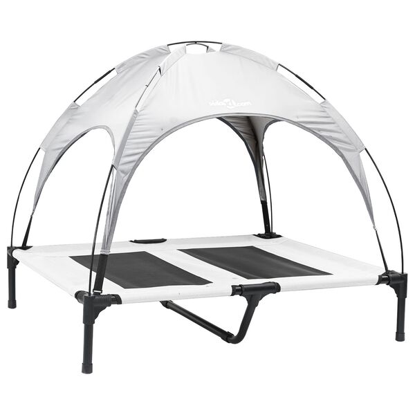 vidaXL Koiran Peti Harmaa hopea 92 x 77 x 82,5 cm Ter&auml;s