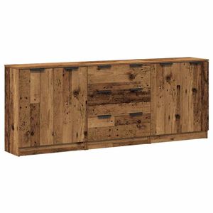 vidaXL Senkit 3 kpl vanhaa puuta 60x30x70 cm suunniteltu puu