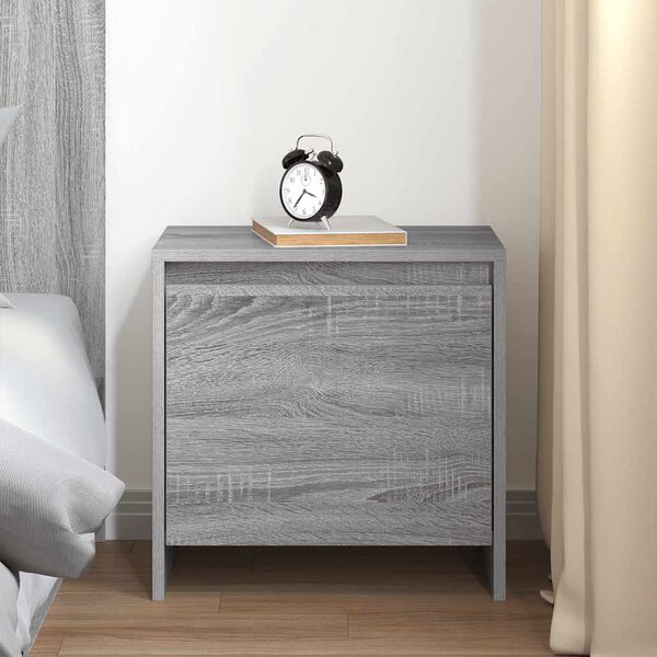 vidaXL Y&ouml;p&ouml;yt&auml; harmaa Sonoma 45x34,5x44,5 cm tekninen puu