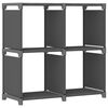 vidaXL 4 kuution esittelyhylly harmaa 69x30x72,5 cm kangas