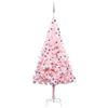 vidaXL Tekojoulukuusi palloilla esivalaistu pinkki 210 cm PVC