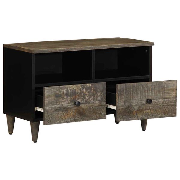 vidaXL TV-kaappi vaaleanharmaa 70x33,5x46 cm massiivipuu mango