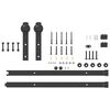 vidaXL Liukuovi Hardware Kit 152 cm Teräs Musta