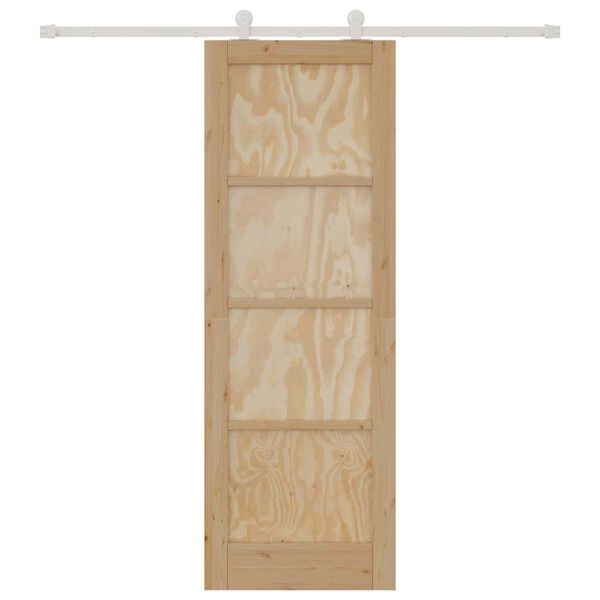 vidaXL Liukuovi ORKDAL Ruskea 73,5 x 211 cm Massiivinen m&auml;nty