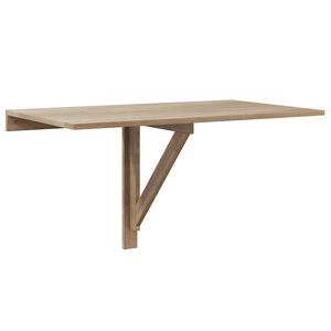 vidaXL Kokoontaitettava sein&auml;p&ouml;yt&auml; tammi 100x60 cm