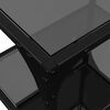 vidaXL S&auml;ilytysteline musta lasinen p&ouml;yt&auml;levy 40x30x123 cm ter&auml;s