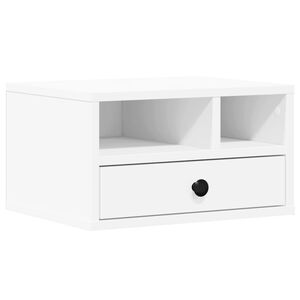 vidaXL Tulostinteline valkoinen 40x32x22,5 cm tekninen puu