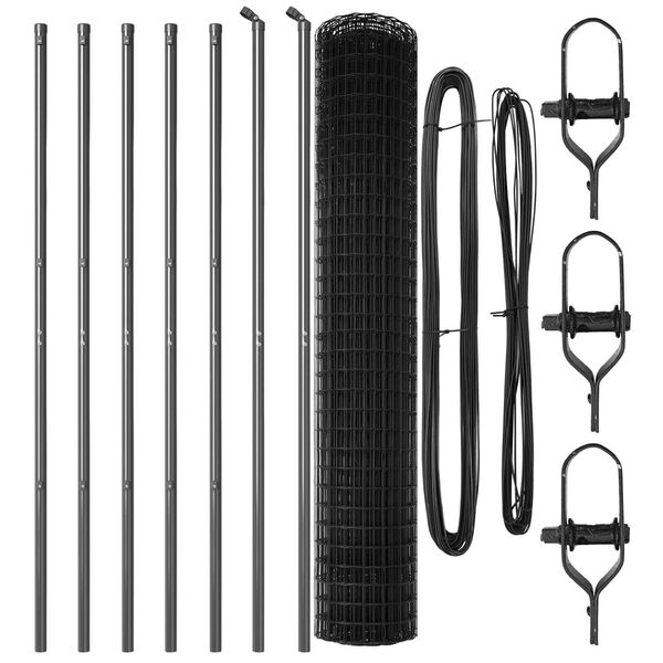 vidaXL Aita ja Tuki Harmaa 1,5 x 10 m Ter&auml;s ja PVC